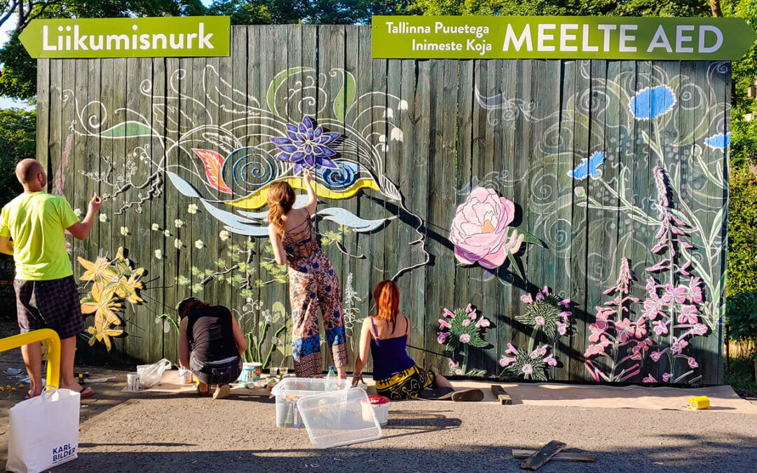 Making Process of Sensory Mural at the Sensory Garden of the Tallinn House of Disabled People