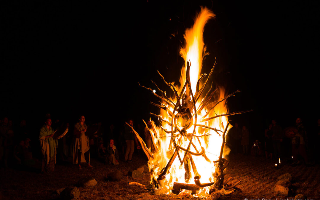 Fire sculpture at Saaremaa Hingefestival